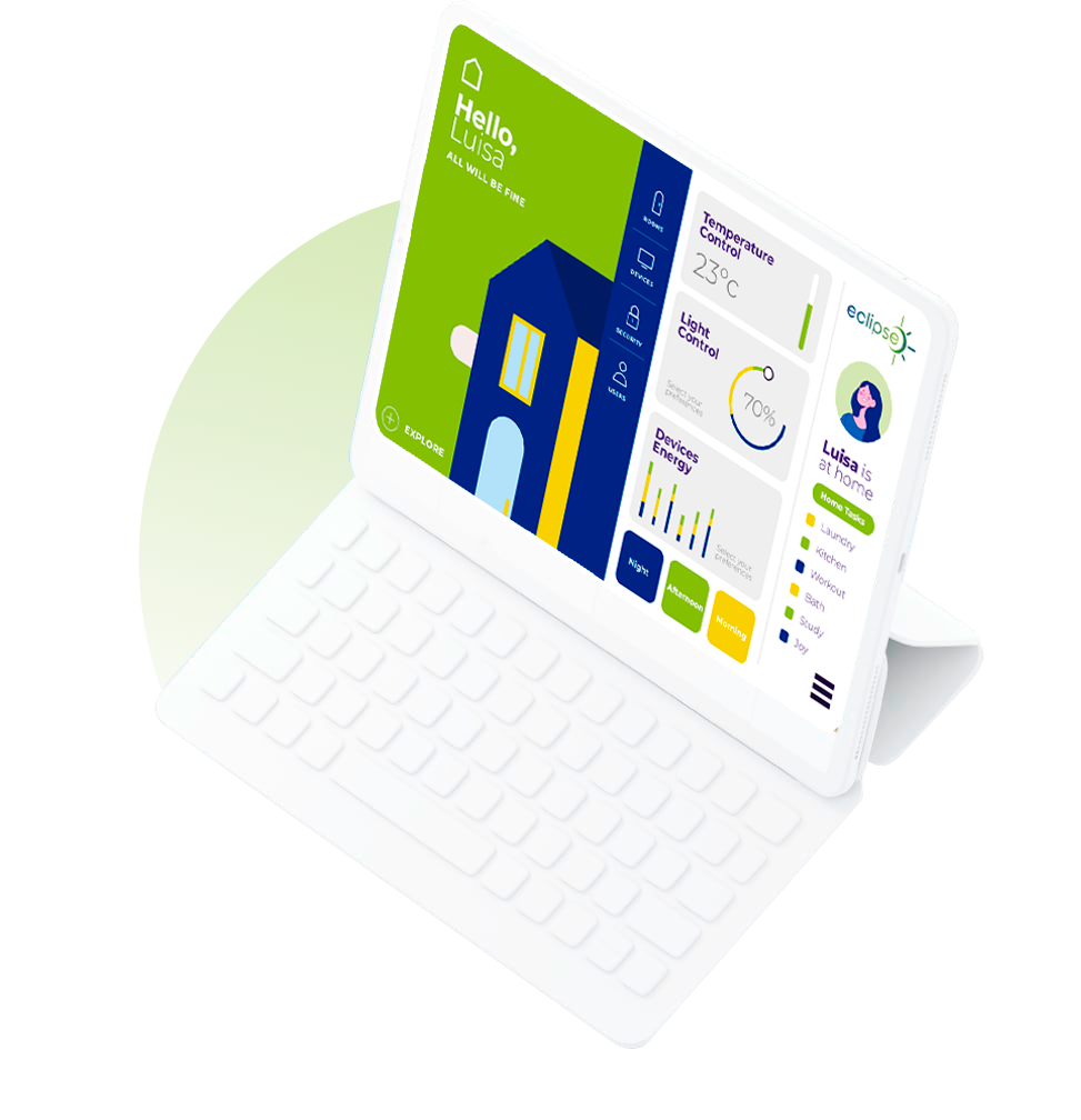 Tablet with innovations of ECLIPSE App